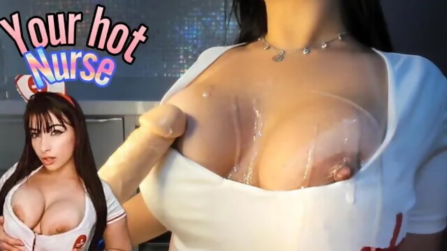 Roleplay Sexy Nurse Cosplay Giving the Jerk off Treatment to You Making You C...