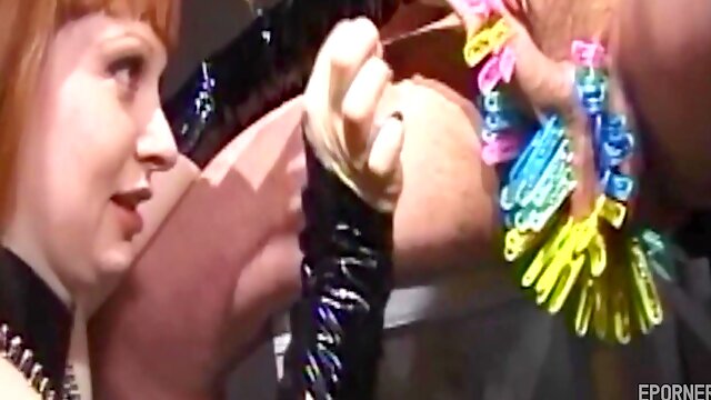 Clothespin Fun With Male Slave Vintage FEMDOM