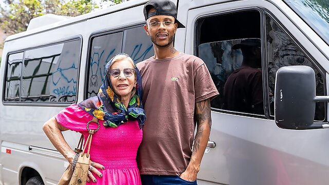 Tattooed 81 Years Old Granny Picked up for Anal