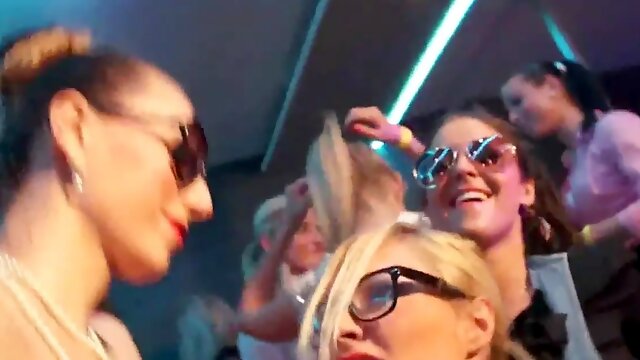 Party girls have fun in club