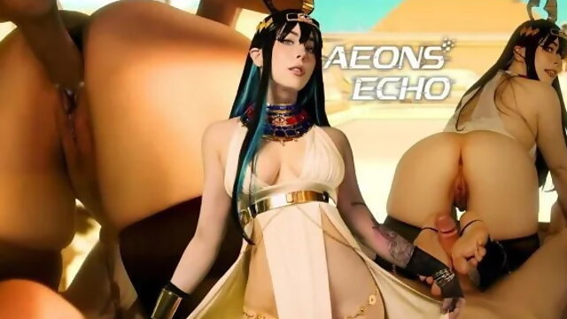 Aeons Echo. Iset. June Contest Video 2025. Footjob, Cumshot