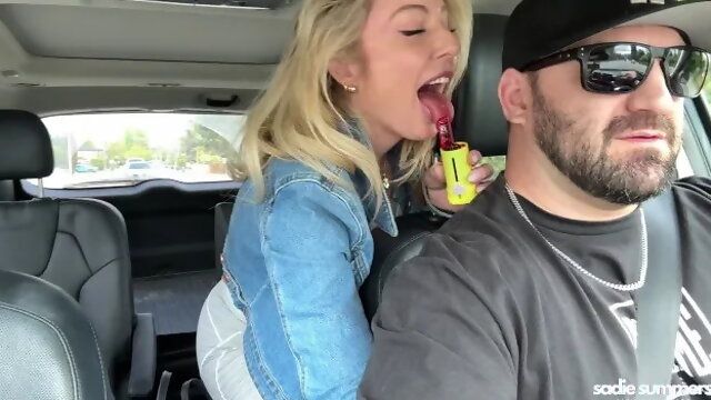 Oral Fixated Milf Blows Her Uber Driver