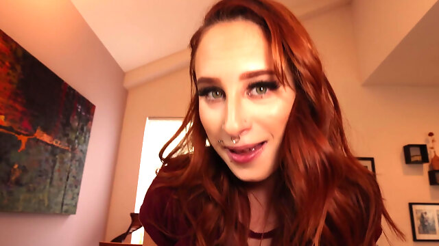 Curvy redhead Alice Marie enjoys POV sex