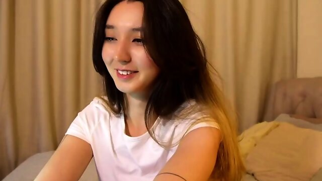 Asian Sweet Teen black sock masturbation