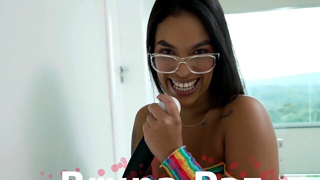 Slutty Brunette Taking Cock in Her Pussy and Ass