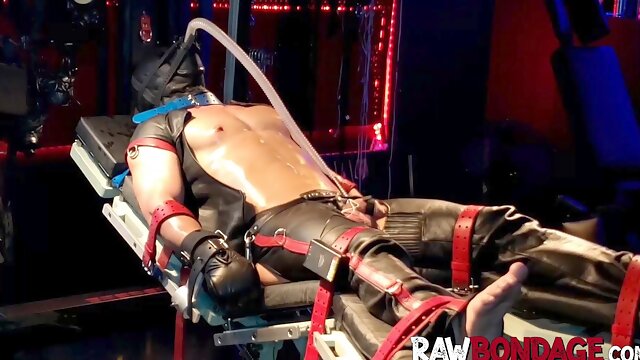 Intense foot play domination and cock pump gay Devin Franco bondage