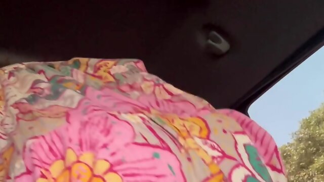 Messy Car Creampie for FWB in Sundress