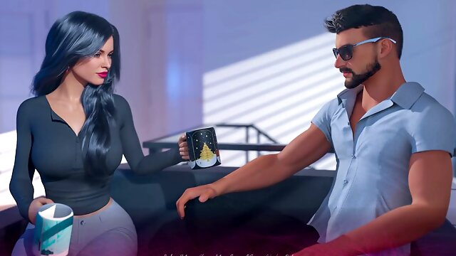 Christine gets a thrill from David the first time they meet in this wifey simulation