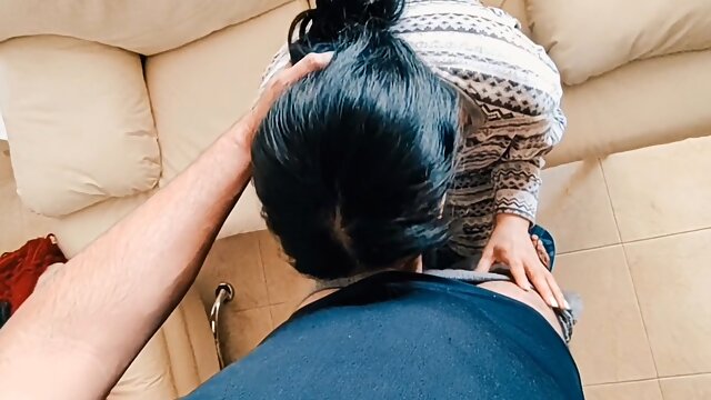 Steamy latina milf gives the best oral pleasure as a hot wife