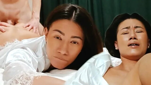 Asian Stepmom is Tired and Asks You to Help Her Relax