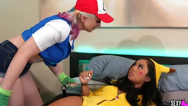 The battle for dominance between two busty lesbians.