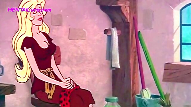 Vintage cartoon fantasy with a steamy creampie scene