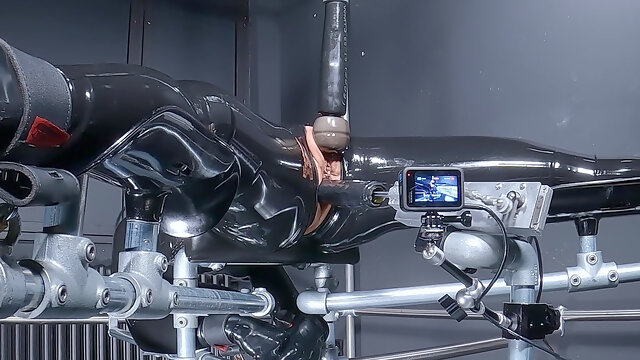 High Heels Solo, Machine Bondage, Latex, BDSM