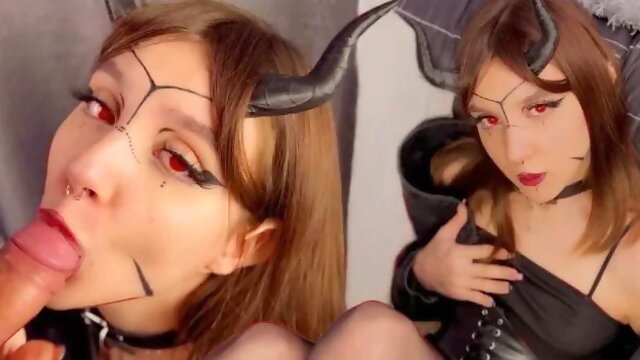 Sexy Succubus Seduced Me and get Cum on Face after Good Fuck Pov 4k