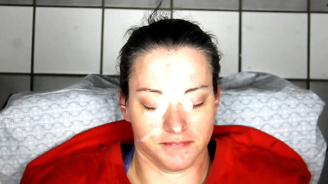 Homemade Amateur Cumslut Taking Loads to Her Pretty Face