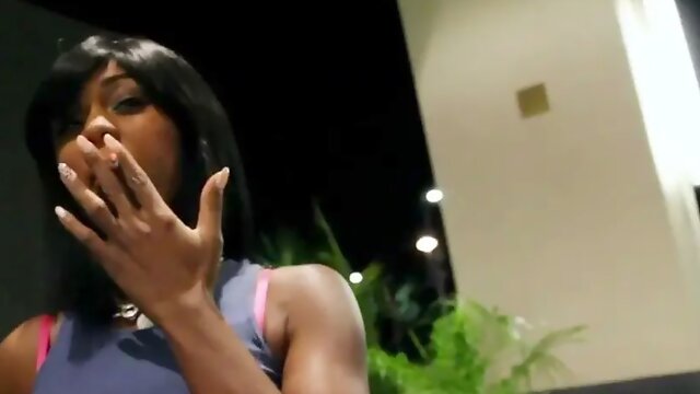 Ebony young gets point of view fuck