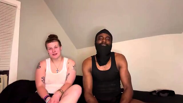 Tomboy loses bet and has to suck cock for the first time