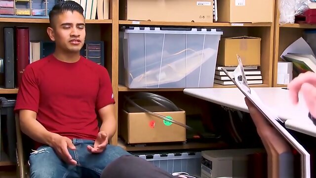 Young Latino Devastated By Security Officers Bare Fat Dick