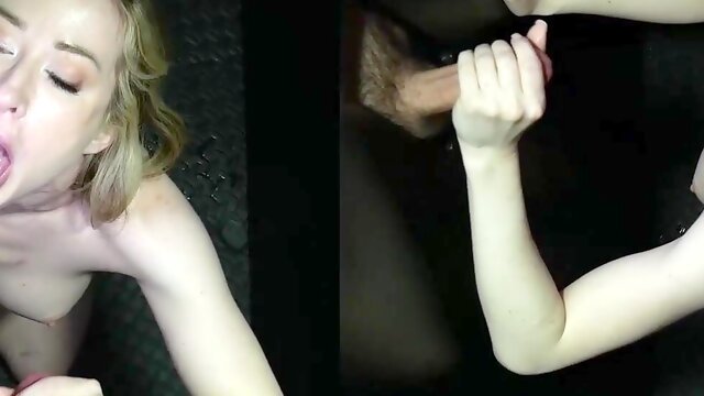 Alaina Taylor swallows the cum through a gloryhole