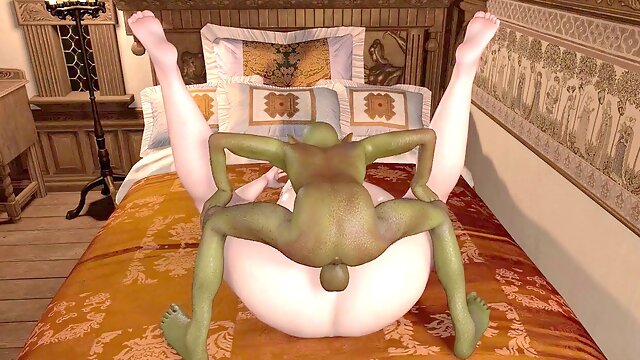 Goblin plumbing massive Elven vulva