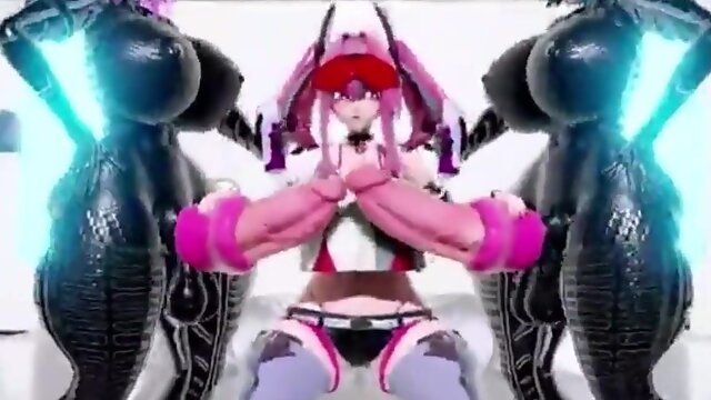 Japanese Uncensored, Gangbang, Cartoon, Lesbian
