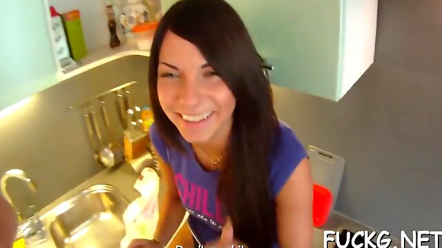 Alluring Brunette Perfection Zoey Banged Hard