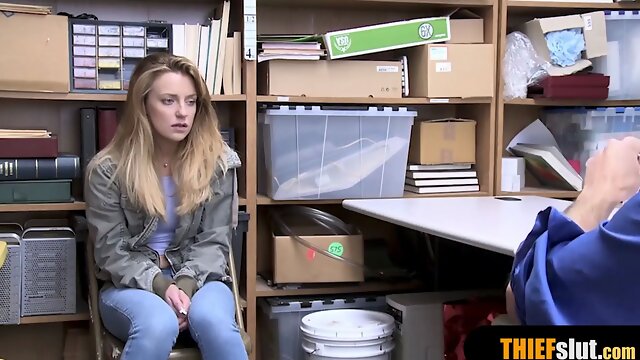 Virgin shoplifter teen rough fucked by a cop on CCTV