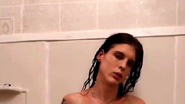 Shemale Shower, Layla Milks, Ts Young, Bathroom, Reality