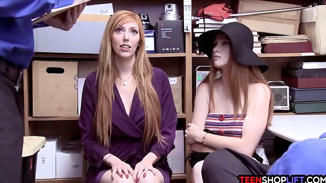 Redhead cougar stepmother involves her teen daughter-in-law in a misdeed