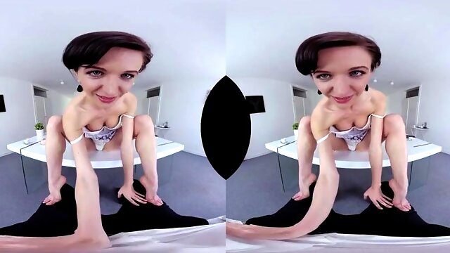 VR Skinny Teen Fucks and Sucks Cum in Pussy Creampie