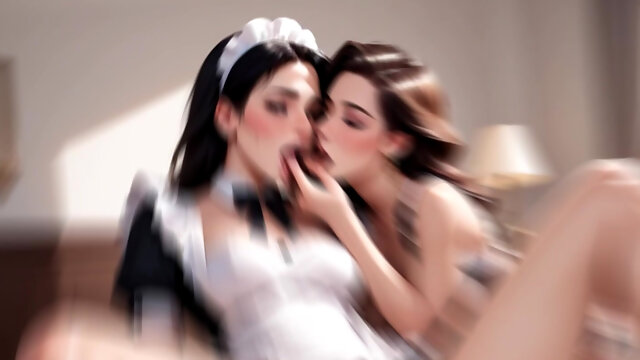 Asian 2 Hijab Girls Lesbian Sex Fantasy -elegant Temptation