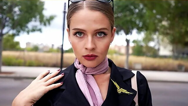 Horny Flight Attendant Seduced Me - I Fucked Her and Cum on Face 4k