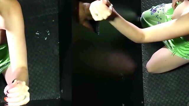 First gloryhole POV for busty brunette Angelina Diamanti