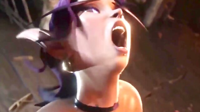 Hot Bootylicious  Violet-haired Elf-girl Gets Fucked Hard In the Warehouse - 3D Porn Cartoon