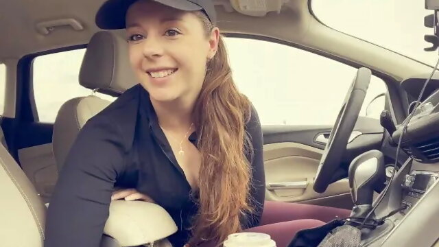 Pov Public Parking Lot Joi... Flashing, Edging, Teasing, Swallowing!