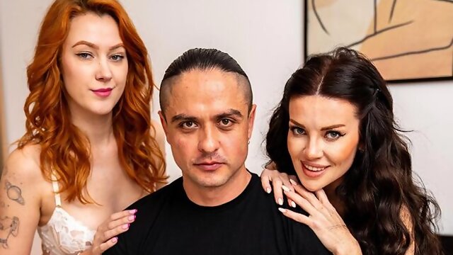 Cherry Candle and Luna Roulette are fucking with a shared penis