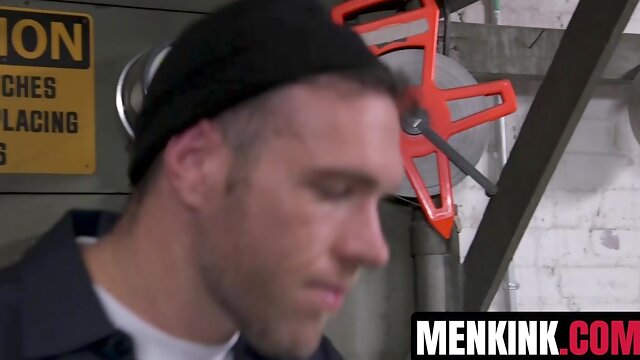 Michael DelRay punishes stepbro Alex Mecum with flogger and big cock