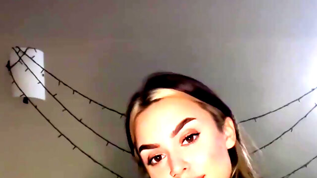 Slutty bitch loves when her BF cums all over her face