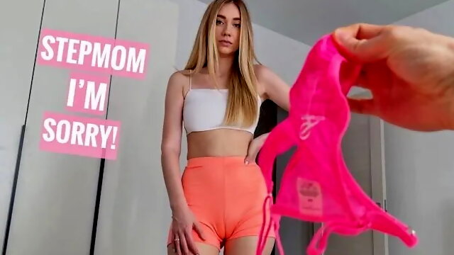 Pov: Stepmom Sniffs Her Spermy Thong - Its not Dads Its Your Fucking Load!