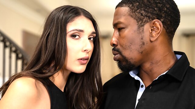 Aria Sloane gets fucked hard in doggystyle position after sucking BBC