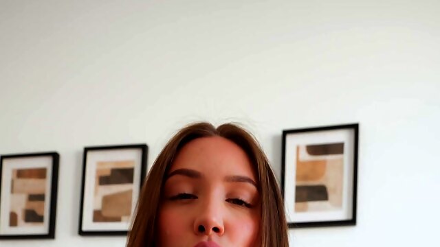 Pretty teen knows how to deal with a hard cock POV