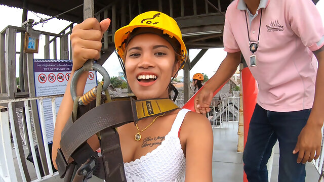 Ziplining and arousing love making at home after