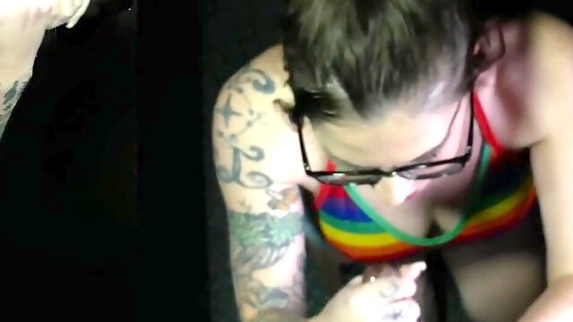 Nikki Zee gets fucked through the glory hole with passion.