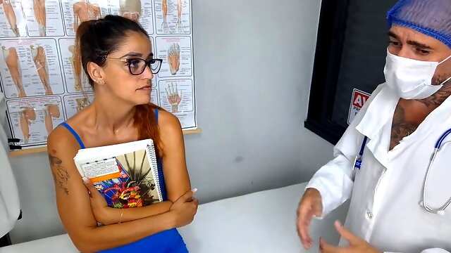 College girl takes admission examination and let gynecologist play to be able to pass the test!