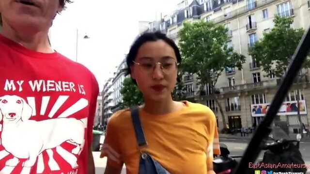 Chinese Asian June Liu Creampie - Spicygum Fucks American Guy in Paris X Jay