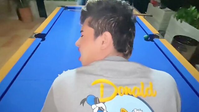 Young gay cruising loses pool game and gets boned bareback until his ass is filled with internal ejaculation spunk cum cum is cummed inside the ass