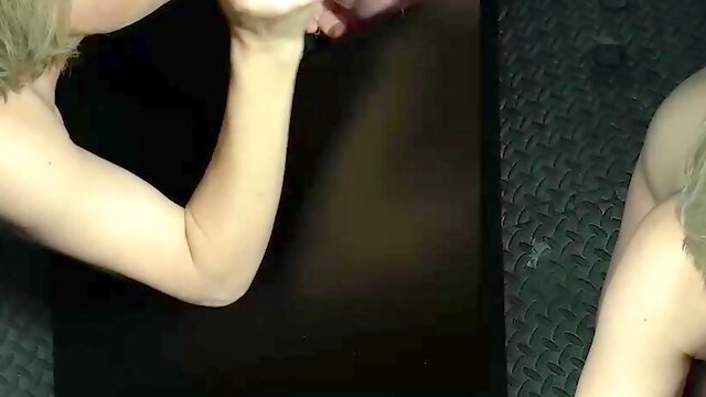 Blonde milf Dee Williams gets her throat smashed by bbc