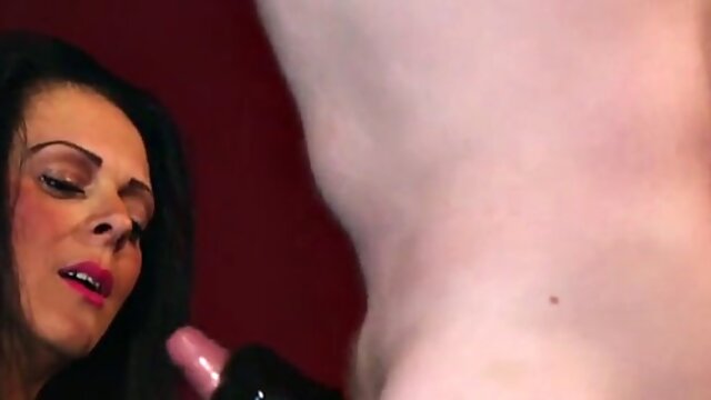 Nasty CFNM bae cocksucking a lucky guy