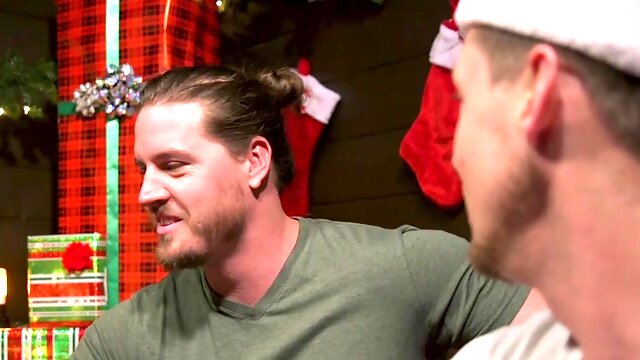 Pierce Paris edges and fucks Kip Johnson in kinky holiday horror