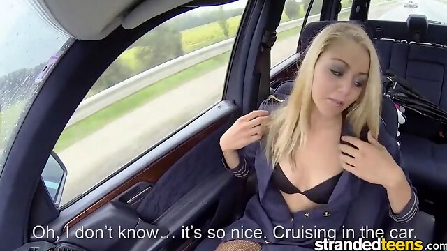 Strandedteens - hitchhiking steurtess loves knob
